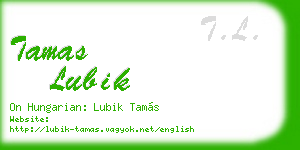 tamas lubik business card